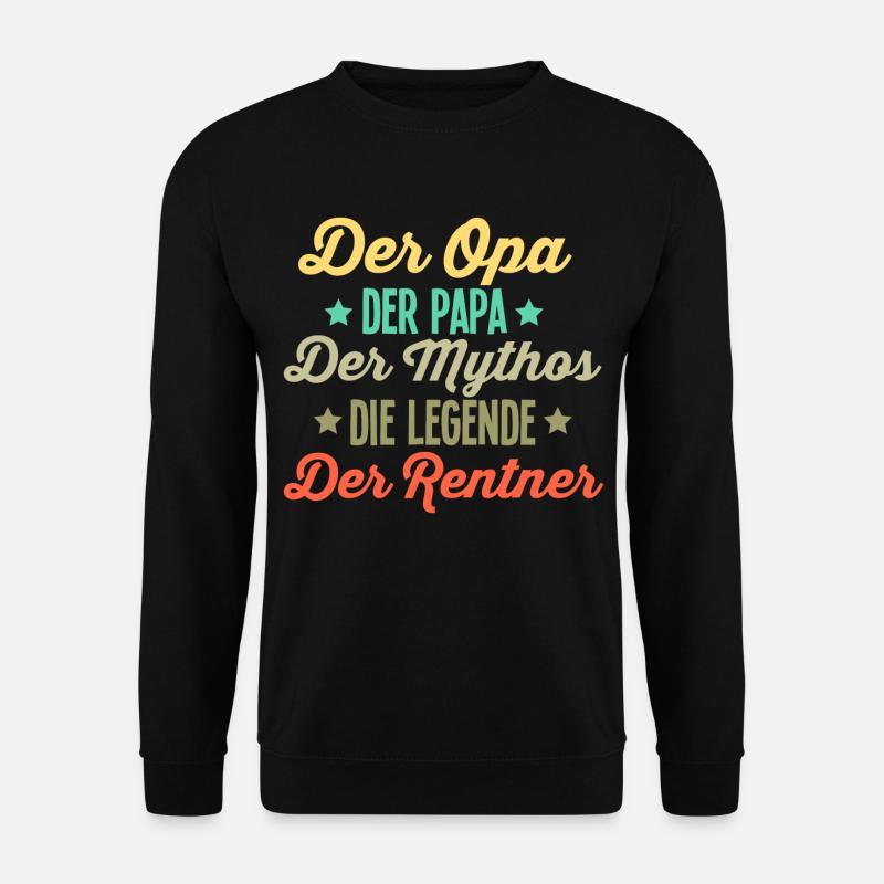 Opa Rentner Papa - Unisex Pullover - Schwarz