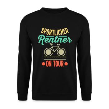 Rentner Radfahren Fahrrad - Unisex Pullover - Schwarz - Vorne - Alina (178cm) & Michal (187cm)