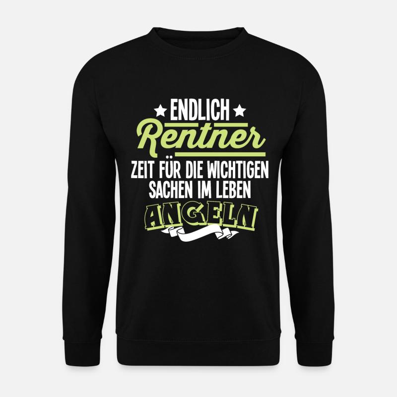 Rentner Angeln - Unisex Pullover - Schwarz