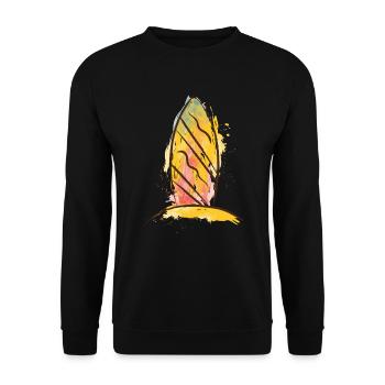 Color Splash Surfboard Beach Vibe - Sweat-shirt Unisexe - noir - Devant - Alina (178cm) & Michal (187cm)