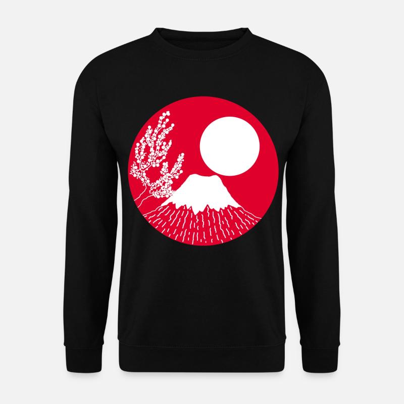 Mount Fuji Manga - Unisex Pullover - Schwarz