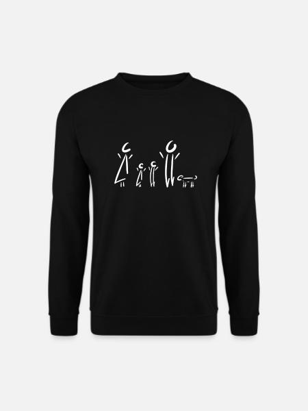 Familie mit Hund und 2 Kinder - Unisex Pullover - Schwarz