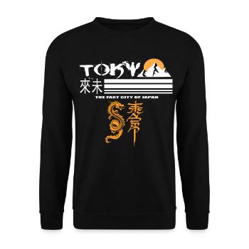 Tokyo Orange - Unisex Sweatshirt - black - Front - Alina (178cm) & Michal (187cm)