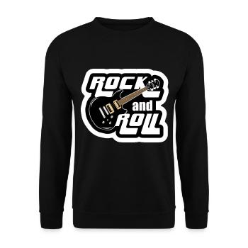 Rock'n'Roll-Musik, Musikstil, Musiker * - Unisex Pullover - Schwarz - Vorne - Alina (178cm) & Michal (187cm)
