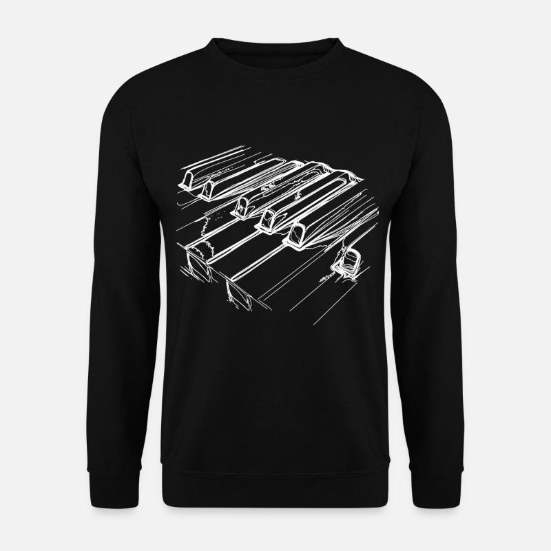 Piano - Unisex Pullover - Schwarz