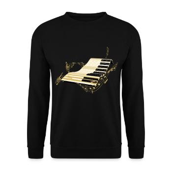 Pianomusik - Unisex Pullover - Schwarz - Vorne - Alina (178cm) & Michal (187cm)