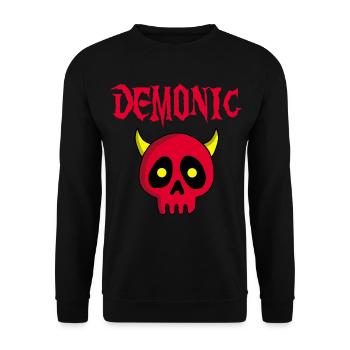 Tête de mort démon manga - Sweat-shirt Unisexe - noir - Devant - Alina (178cm) & Michal (187cm)
