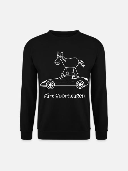 färt Sportwagen, fährt schnell, Raser, Pferd Auto - Unisex Pullover - Schwarz