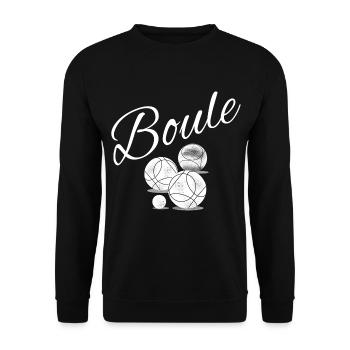 Boule Kugeln Petanque Petanque Boulekugeln Bouler - Unisex Pullover - Schwarz - Vorne - Alina (178cm) & Michal (187cm)