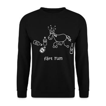 färt rum, herumfahren, Alkohol Pferd, Rum, fahren - Unisex Pullover - Schwarz - Vorne - Alina (178cm) & Michal (187cm)