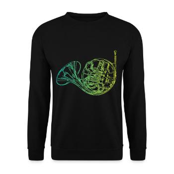 Instrument à cor - Sweat-shirt Unisexe - noir - Devant - Alina (178cm) & Michal (187cm)