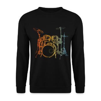 Batterie - Sweat-shirt Unisexe - noir - Devant - Alina (178cm) & Michal (187cm)