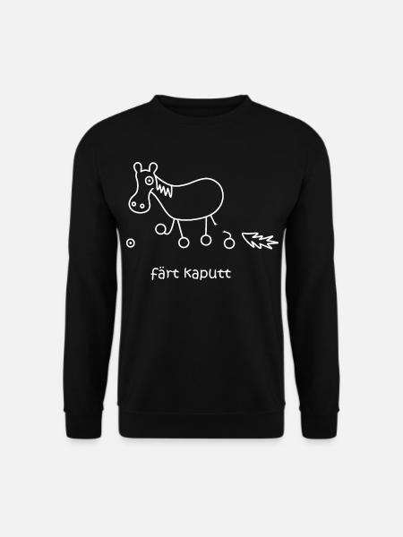 färt kaputt, kaputtes Pferd, lustiges Pferd, krank - Unisex Pullover - Schwarz