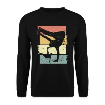 Breakdance - Unisex Sweatshirt - black - Front - Alina (178cm) & Michal (187cm)