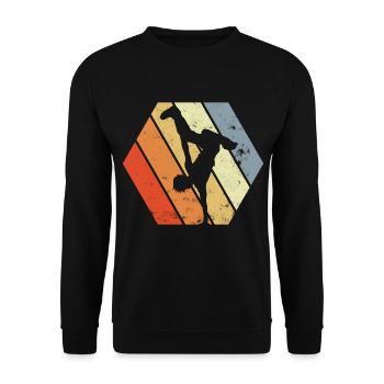 Breakdancer - Unisex Sweatshirt - black - Front - Alina (178cm) & Michal (187cm)
