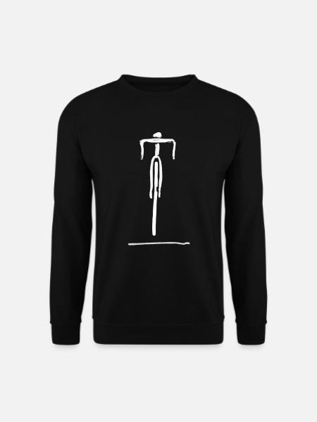 Cykel, Minimal Cykel, Illu Art, Väg, Cykel, Kul - Unisextröja - svart
