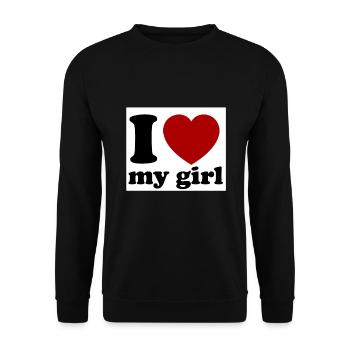 girlfriend - Unisex Sweatshirt - black - Front - Alina (178cm) & Michal (187cm)