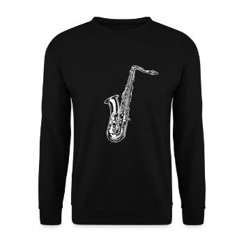 Saxophone - Sweat-shirt Unisexe - noir - Devant - Alina (178cm) & Michal (187cm)