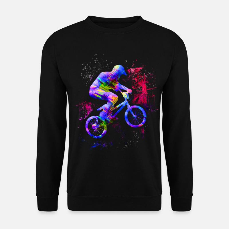 Buntes BMX / Farbiges BMX / BMX Fahrrad - Unisex Pullover - Schwarz