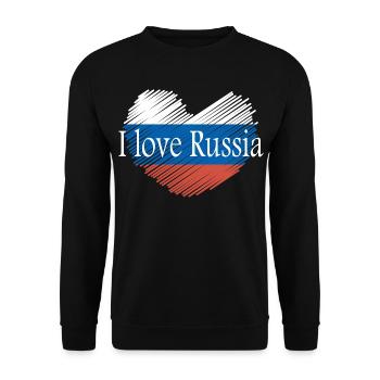 J'aime la russie - Sweat-shirt Unisexe - noir - Devant - Alina (178cm) & Michal (187cm)