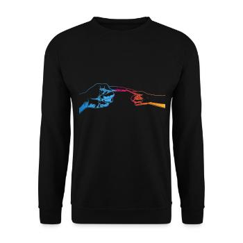 father and daughter - Unisex Sweatshirt - black - Front - Alina (178cm) & Michal (187cm)