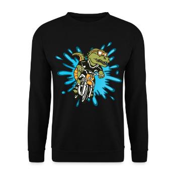 Alligator motocross - Unisex Sweatshirt - black - Front - Alina (178cm) & Michal (187cm)