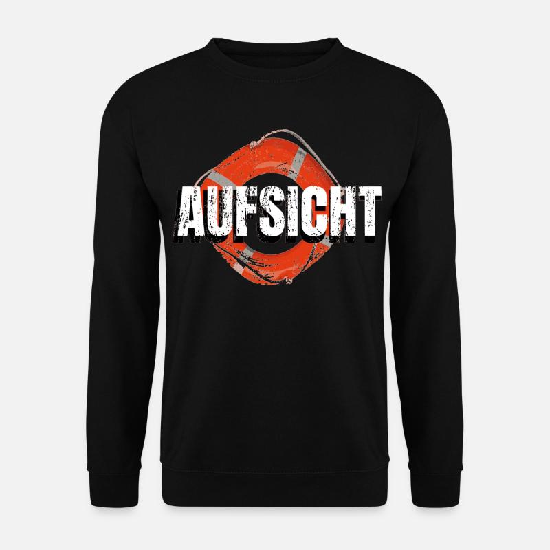 Aufsicht! Rettungsring Wasseraufsicht - Unisex Pullover - Schwarz