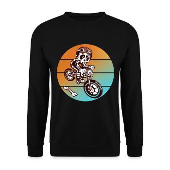 Skull skull bike - Unisex Sweatshirt - black - Front - Alina (178cm) & Michal (187cm)
