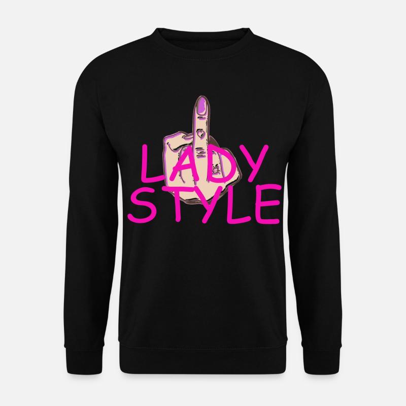 Lady Style Mittelfinger - Unisex Pullover - Schwarz
