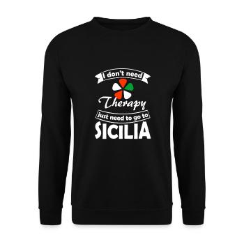 La Sicile - Sweat-shirt Unisexe - noir - Devant - Alina (178cm) & Michal (187cm)