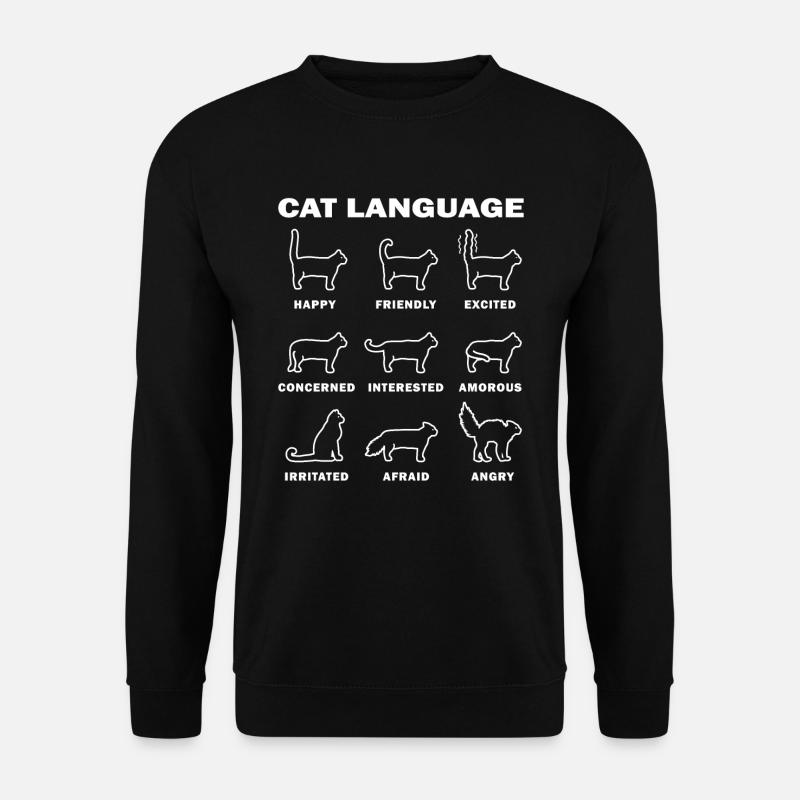 Sprache der Katzen - Unisex Pullover - Schwarz