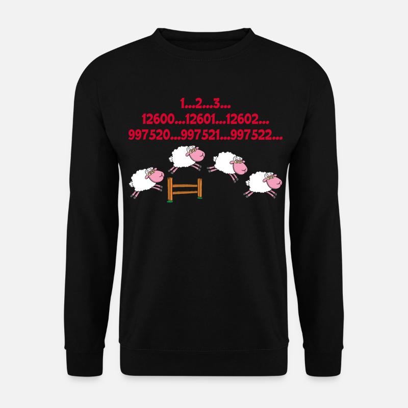 Schafe zählen - Unisex Pullover - Schwarz