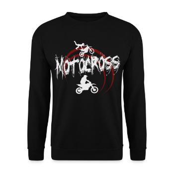 motocross - Unisex Sweatshirt - black - Front - Alina (178cm) & Michal (187cm)