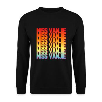 Miss Vanjie! Meme Rainbow Color Text - Unisex Sweatshirt - black - Front - Alina (178cm) & Michal (187cm)