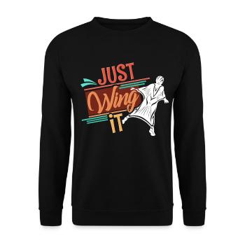 Wingsuit - Unisex Sweatshirt - black - Front - Alina (178cm) & Michal (187cm)