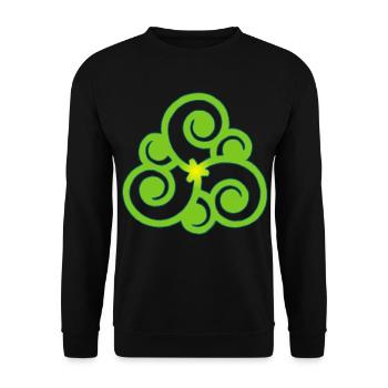 Fleur celte et nature - Sweat-shirt Unisexe - noir - Devant - Alina (178cm) & Michal (187cm)