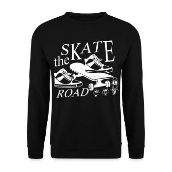 Skater - Unisex Sweatshirt - black - Front - Alina (178cm) & Michal (187cm)
