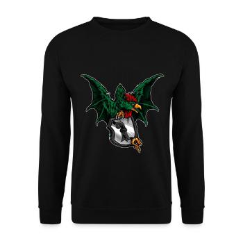 basilic - Sweat-shirt Unisexe - noir - Devant - Alina (178cm) & Michal (187cm)
