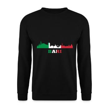 Bari City Skyline Italien Wahrzeichen, Bari Italia - Unisex Pullover - Schwarz - Vorne - Alina (178cm) & Michal (187cm)