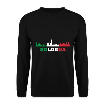Bologna City Skyline Italy Landmark Bologna Italia - Unisex Sweatshirt - black - Front - Alina (178cm) & Michal (187cm)