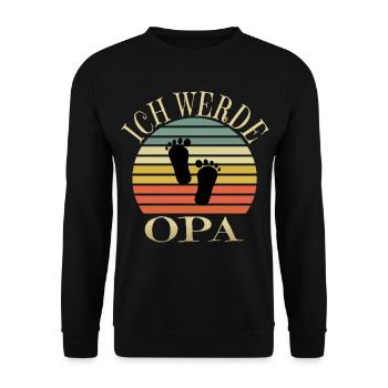 I will be grandpa - Unisex Sweatshirt - black - Front - Alina (178cm) & Michal (187cm)