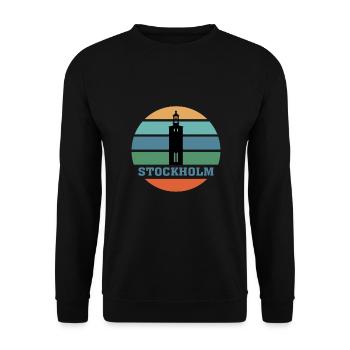 Stockholm City Skyline Suède Landmark - Sweat-shirt Unisexe - noir - Devant - Alina (178cm) & Michal (187cm)