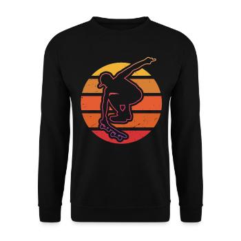 Skateboarder - Unisex Sweatshirt - black - Front - Alina (178cm) & Michal (187cm)