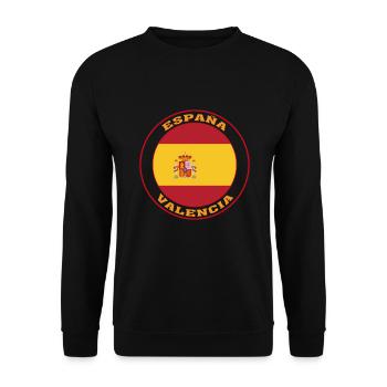 Valencia Spain Flag Valencia España - Unisex Sweatshirt - black - Front - Alina (178cm) & Michal (187cm)