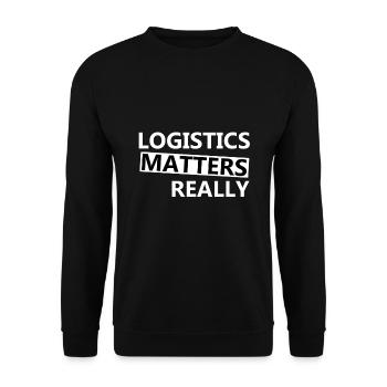Logistik und Transport - Unisex Pullover - Schwarz - Vorne - Alina (178cm) & Michal (187cm)