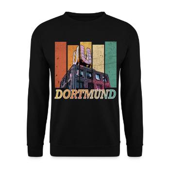 Dortmund - Unisex Sweatshirt - black - Front - Alina (178cm) & Michal (187cm)