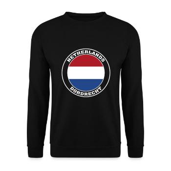 Dordrecht Pays-Bas Drapeau Dordrecht Hollande - Sweat-shirt Unisexe - noir - Devant - Alina (178cm) & Michal (187cm)