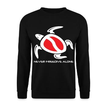 tortue en apnée - Sweat-shirt Unisexe - noir - Devant - Alina (178cm) & Michal (187cm)