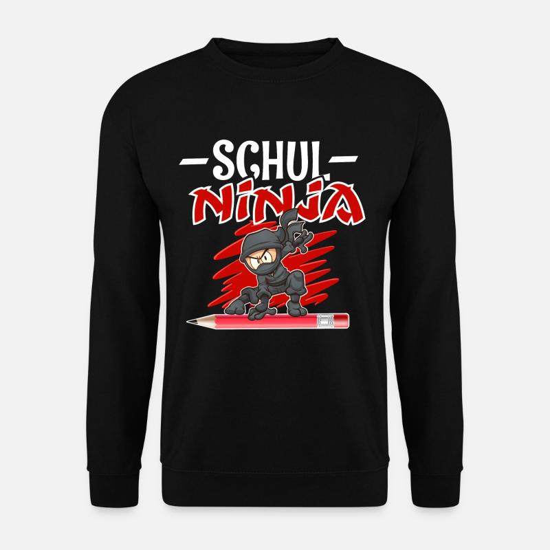School ninja training schoolchild - Unisex Sweatshirt - black
