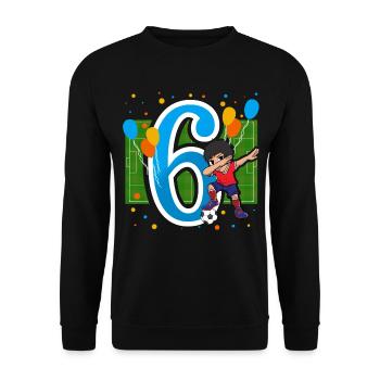 6 ans d'anniversaire tamponnant les enfants - Sweat-shirt Unisexe - noir - Devant - Alina (178cm) & Michal (187cm)